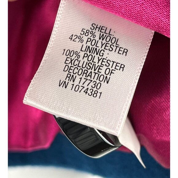 Merona Peacock Blue Double Breasted Fully Lined Pea Coat, Women's Size Medium - Picture 10 of 10